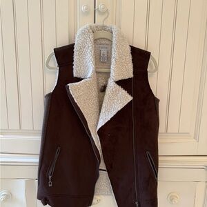 Brown Shearling Vest
